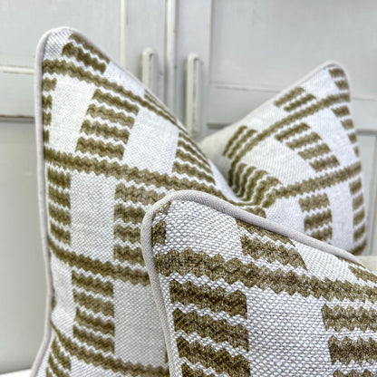 Cushions Made In Fermoie Cove Linen Luxury Designer Decorative Green Neutral Cushion Pillow Throw Cover