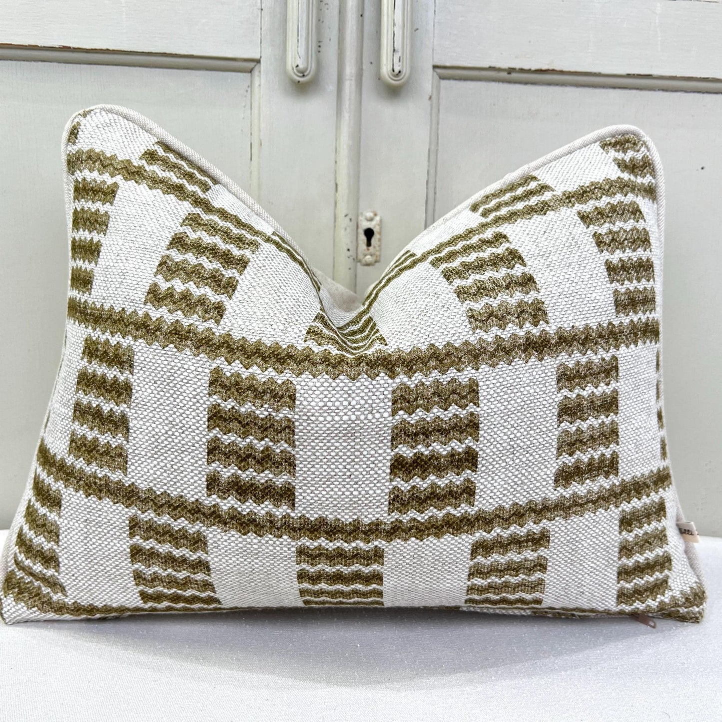 Cushions Made In Fermoie Cove Linen Luxury Designer Decorative Green Neutral Cushion Pillow Throw Cover