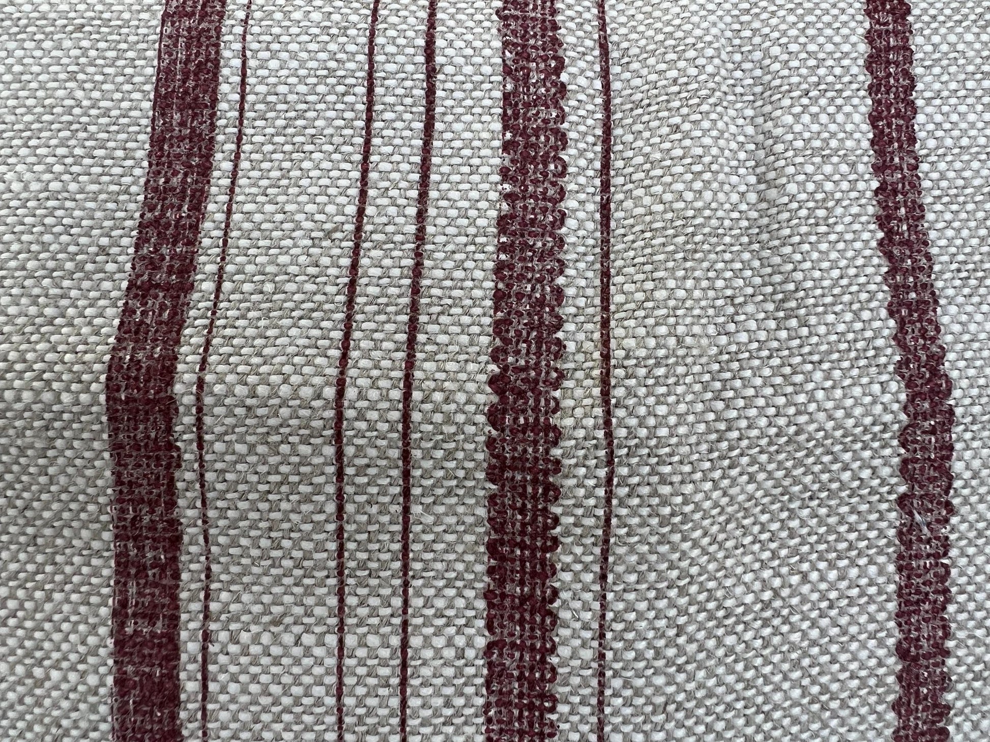Cushions Made In Fermoie Carskiey Single Stripe Luxury Designer Decorative Neutral Rusty Red Linen Cushion Pillow Throw Cover