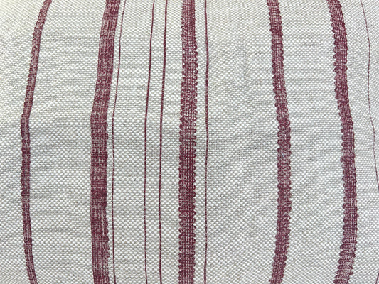 Cushions Made In Fermoie Carskiey Single Stripe Luxury Designer Decorative Neutral Rusty Red Linen Cushion Pillow Throw Cover