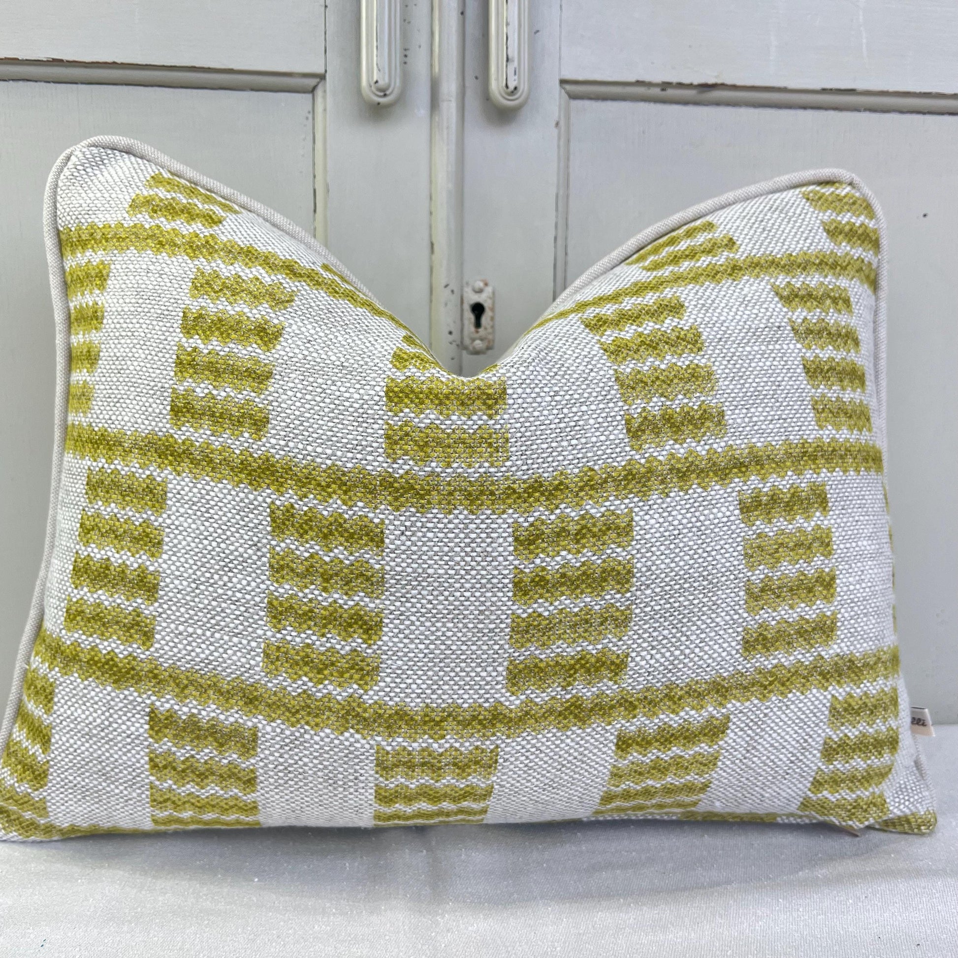 Cushions Made In Fermoie Cove Linen Luxury Designer Decorative Chartreuse Neutral Cushion Pillow Throw Cover