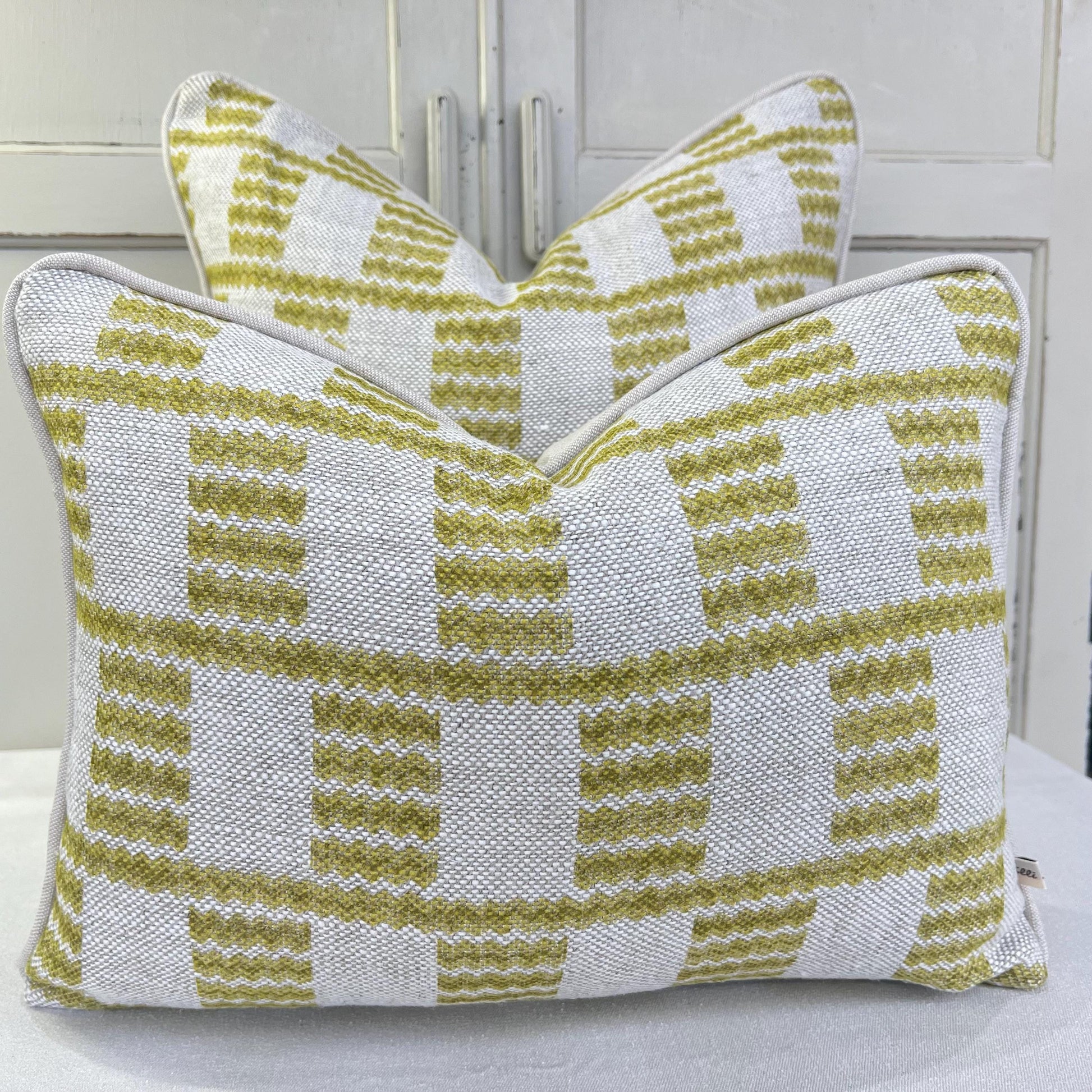 Cushions Made In Fermoie Cove Linen Luxury Designer Decorative Chartreuse Neutral Cushion Pillow Throw Cover