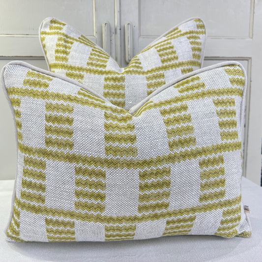 Cushions Made In Fermoie Cove Linen Luxury Designer Decorative Chartreuse Neutral Cushion Pillow Throw Cover
