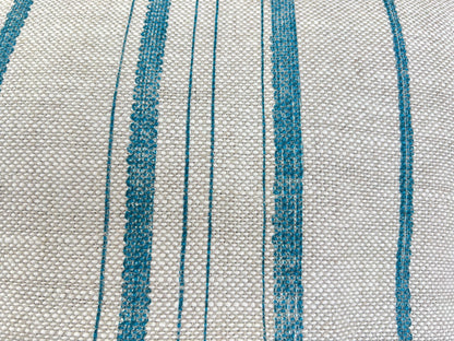 Cushions Made In Fermoie Carskiey Single Stripe Luxury Designer Decorative Neutral Bright Blue Linen Cushion Pillow Throw Cover