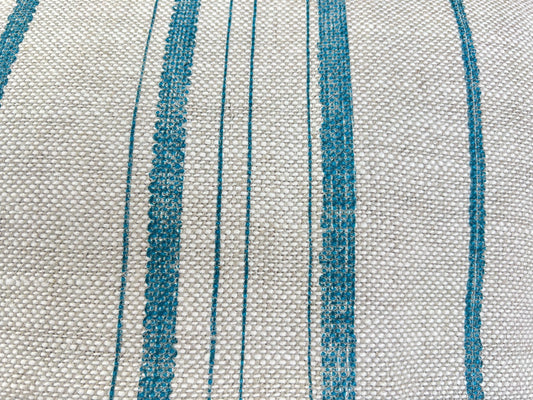 Cushions Made In Fermoie Carskiey Single Stripe Luxury Designer Decorative Neutral Bright Blue Linen Cushion Pillow Throw Cover