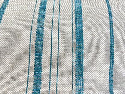 Cushions Made In Fermoie Carskiey Single Stripe Luxury Designer Decorative Neutral Bright Blue Linen Cushion Pillow Throw Cover