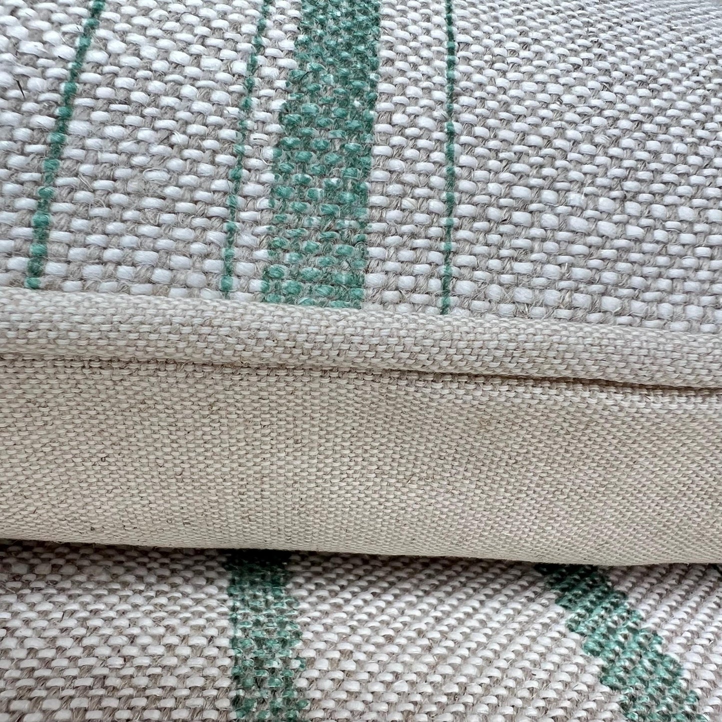 Cushions Made In Fermoie Carskiey Single Stripe Luxury Designer Decorative Neutral Green Linen Cushion Pillow Throw Cover