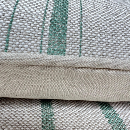 Cushions Made In Fermoie Carskiey Single Stripe Luxury Designer Decorative Neutral Green Linen Cushion Pillow Throw Cover