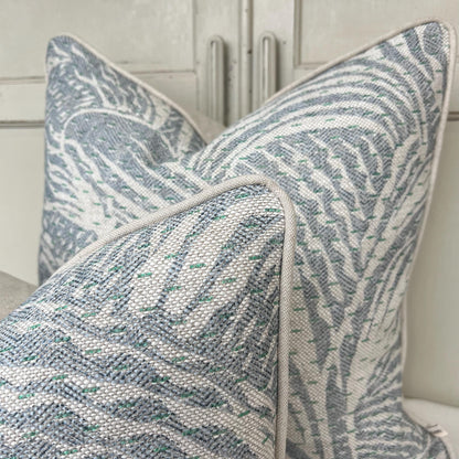 Cushions Made In Fermoie Savernake Linen Luxury Designer Decorative Pale Blue Cushion Pillow Throw Cover