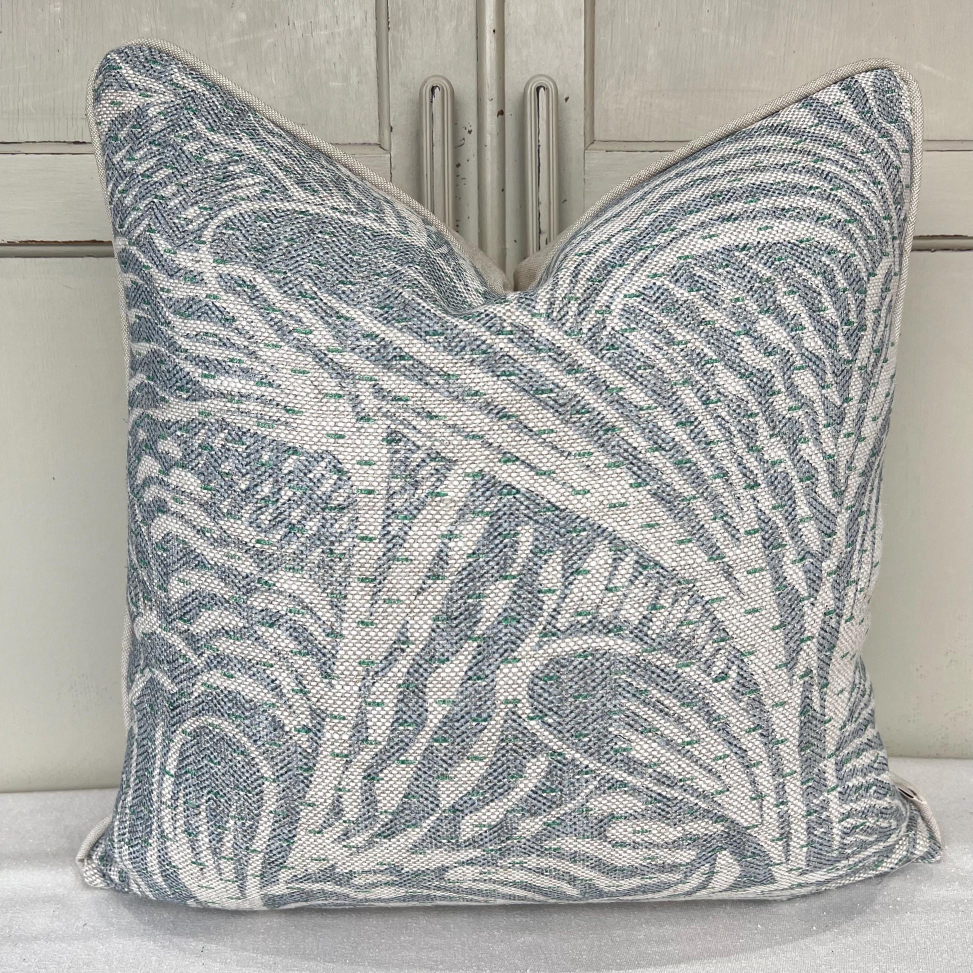 Cushions Made In Fermoie Savernake Linen Luxury Designer Decorative Pale Blue Cushion Pillow Throw Cover