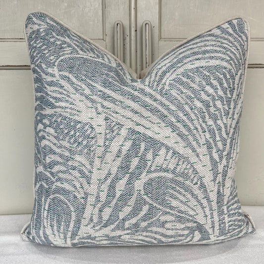 Cushions Made In Fermoie Savernake Linen Luxury Designer Decorative Pale Blue Cushion Pillow Throw Cover