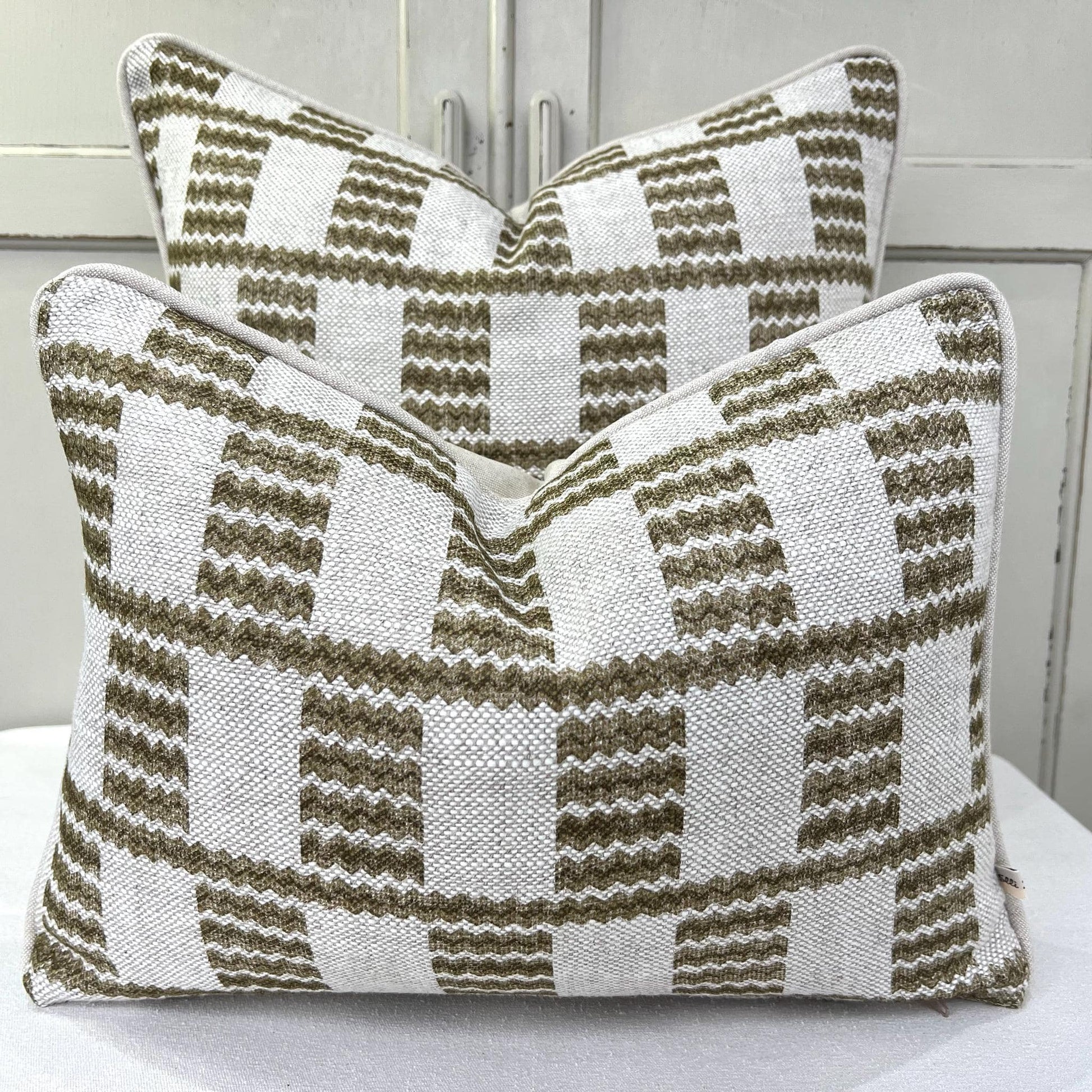 Cushions Made In Fermoie Cove Linen Luxury Designer Decorative Green Neutral Cushion Pillow Throw Cover