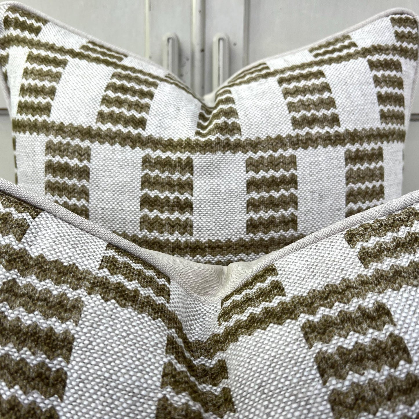 Cushions Made In Fermoie Cove Linen Luxury Designer Decorative Green Neutral Cushion Pillow Throw Cover