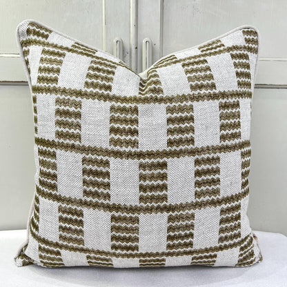 Cushions Made In Fermoie Cove Linen Luxury Designer Decorative Olive Green Neutral Cushion Pillow Throw Cover
