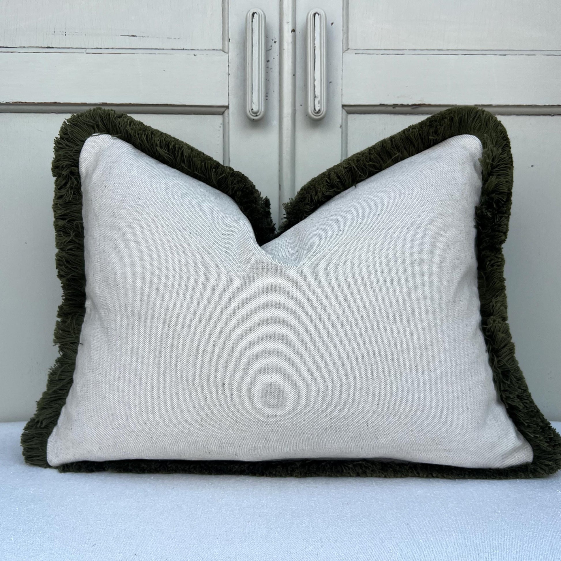 Cushions Made In Fermoie Ruffle Blue Green Cotton Decorative Sofa Throw Pillow Cover