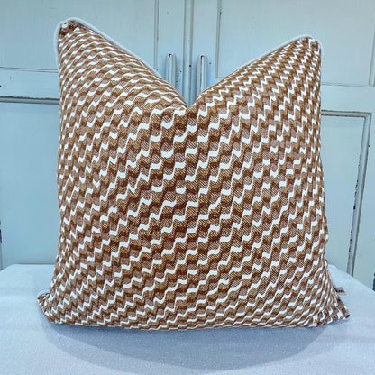 Cushions Made In Fermoie Ruffle Brown Beige Cotton Decorative Sofa Throw Pillow Cover