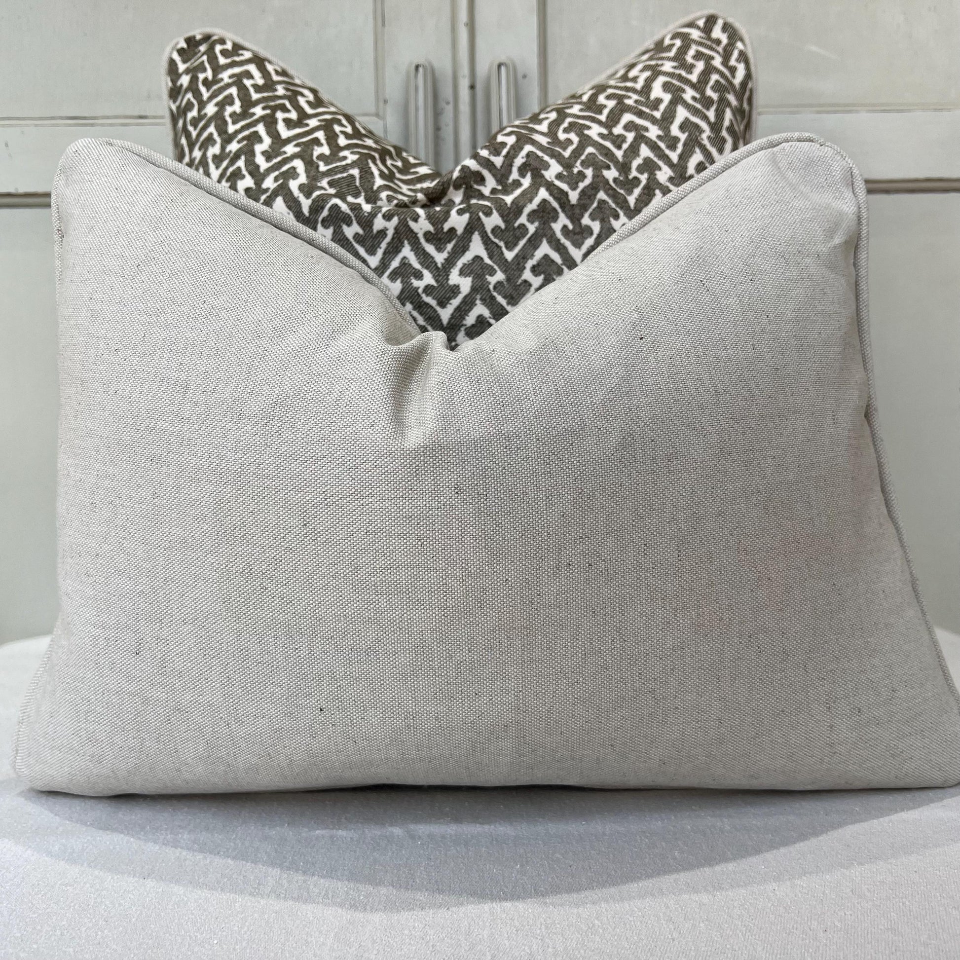 Cushions Made In Fermoie Rabanna Dark Khaki Cotton Decorative Sofa Throw Pillow Cover