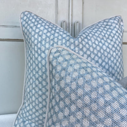 Cushions Made In Fermoie Wicker Luxury Designer Decorative Pale Blue Cotton Cushion Pillow Throw Cover