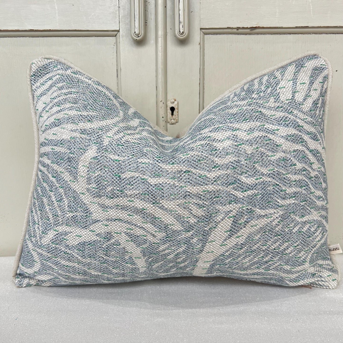 Cushions Made In Fermoie Savernake Linen Luxury Designer Decorative Pale Blue Cushion Pillow Throw Cover
