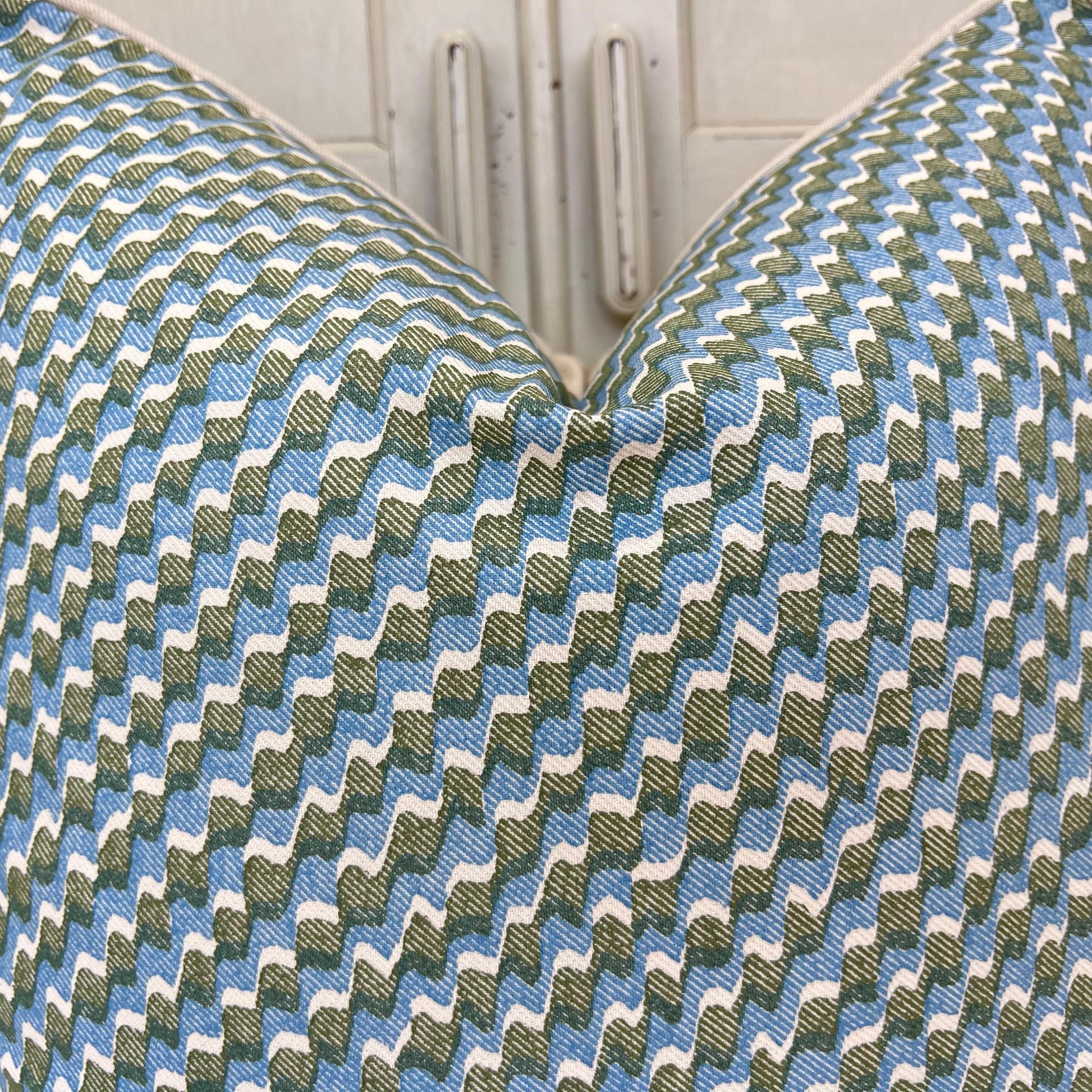 Cushions Made In Fermoie Ruffle Blue Green Cotton Decorative Sofa Throw Pillow Cover