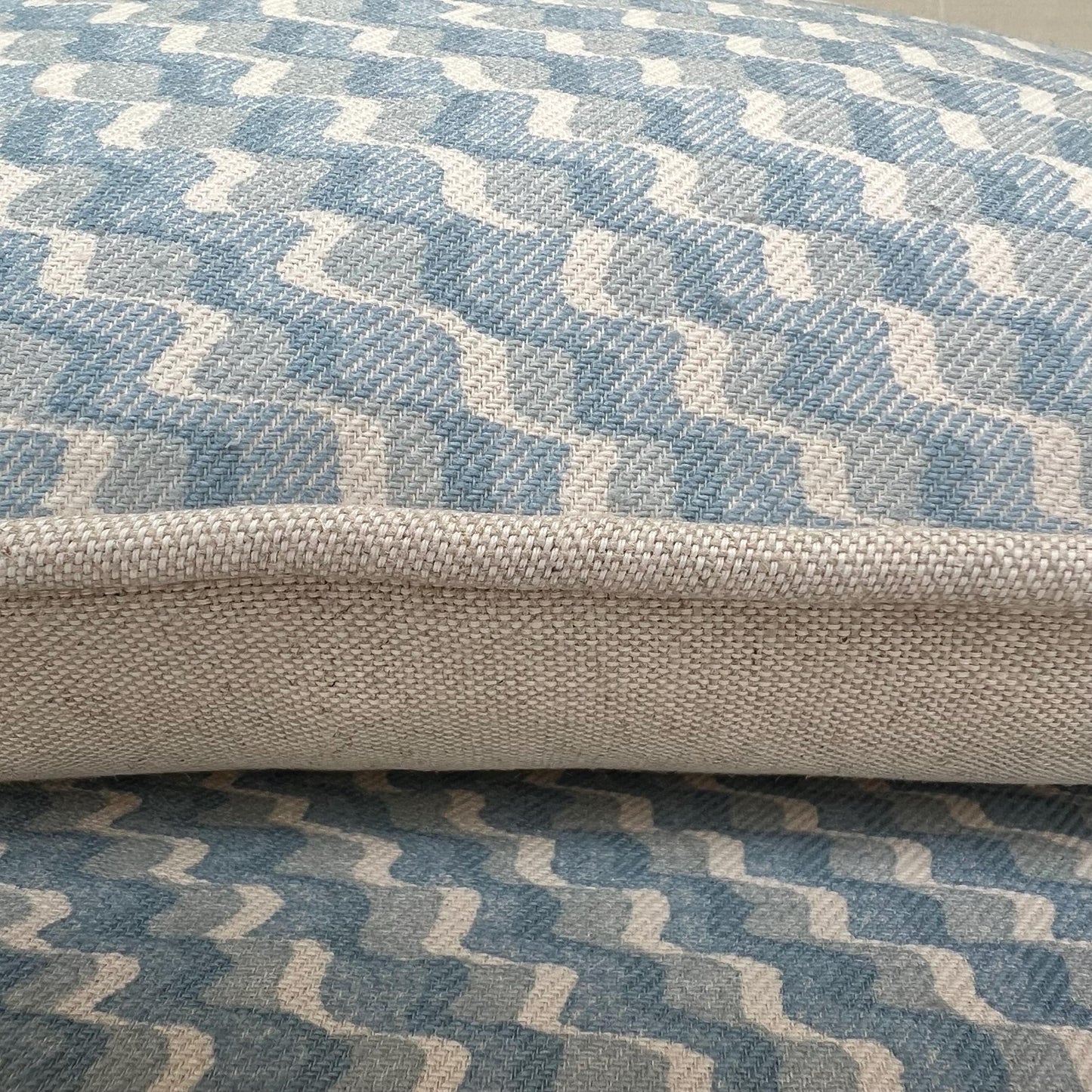 Cushions Made In Fermoie Ruffle Blue Cotton Decorative Sofa Throw Pillow Cover