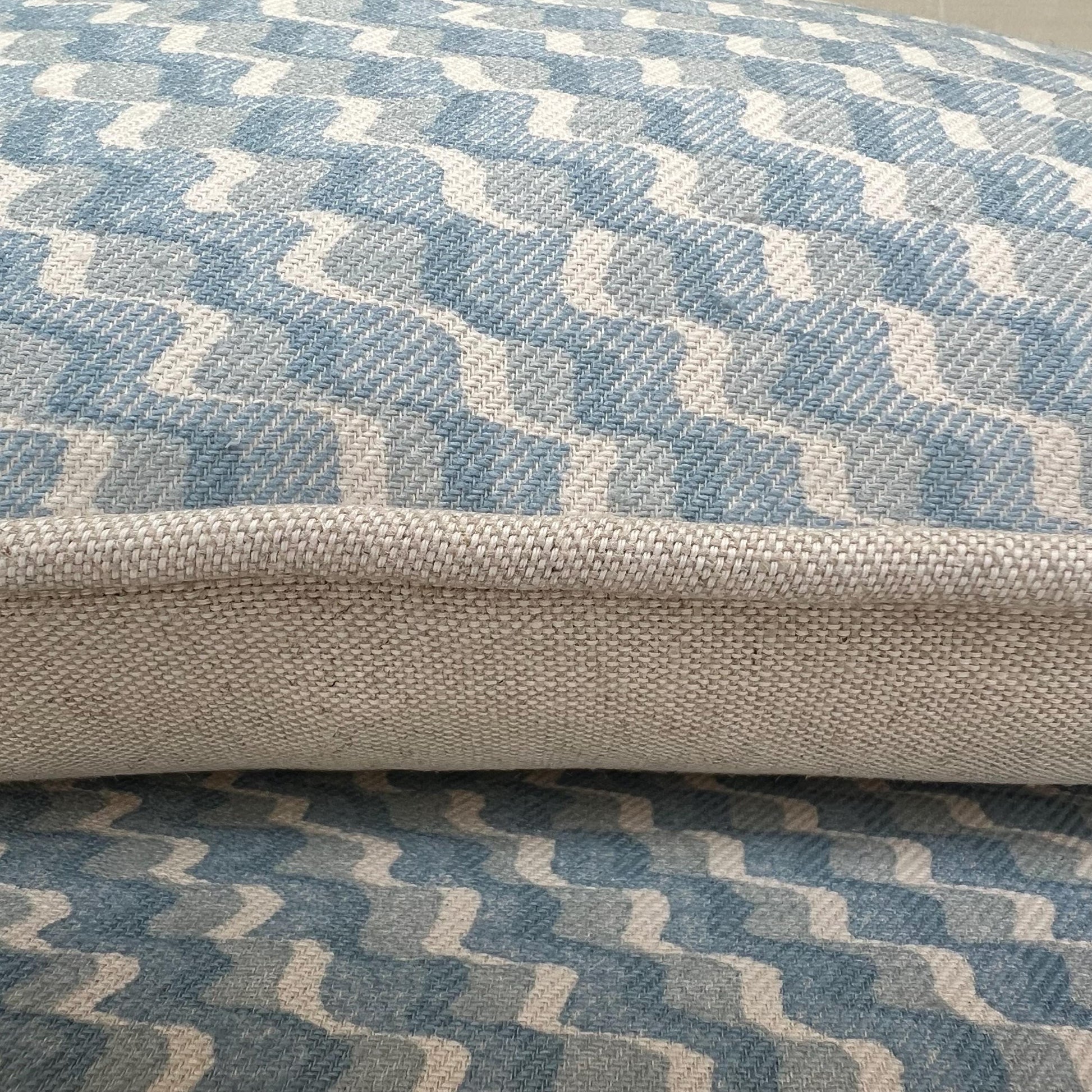 Cushions Made In Fermoie Ruffle Blue Cotton Decorative Sofa Throw Pillow Cover