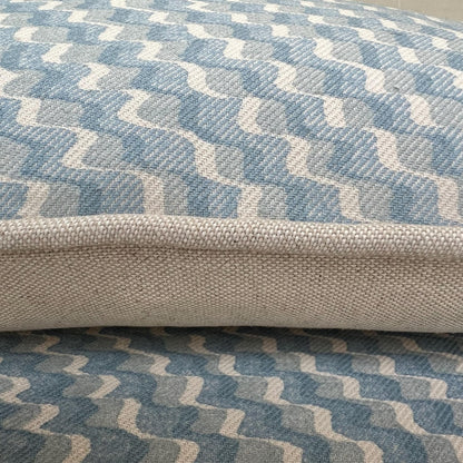 Cushions Made In Fermoie Ruffle Blue Cotton Decorative Sofa Throw Pillow Cover