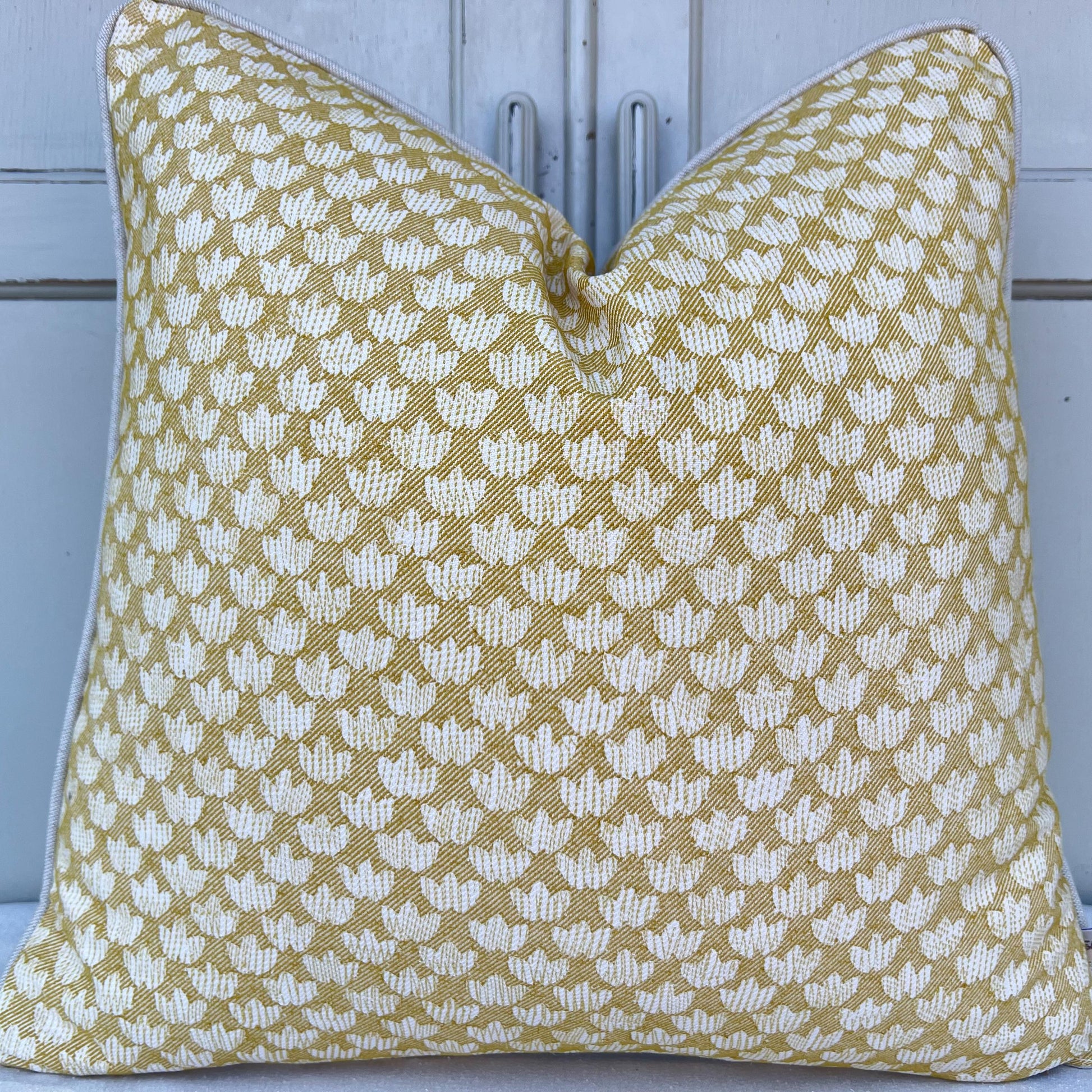 Cushions Made In Fermoie Eythorne Luxury Yellow Neutral Cotton Cushion Pillow Throw Cover