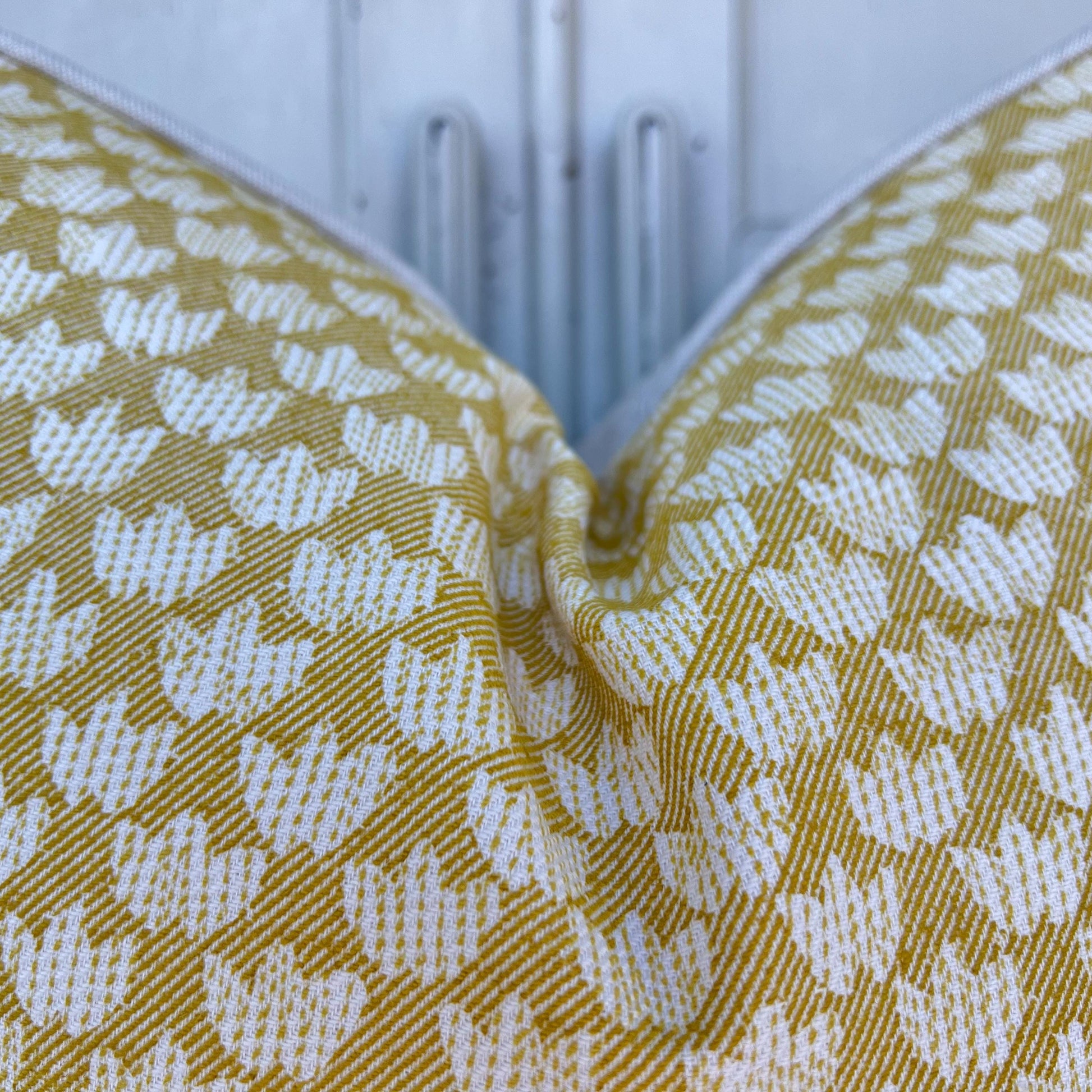 Cushions Made In Fermoie Eythorne Luxury Yellow Neutral Cotton Cushion Pillow Throw Cover