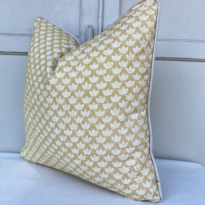 Cushions Made In Fermoie Eythorne Luxury Yellow Neutral Cotton Cushion Pillow Throw Cover