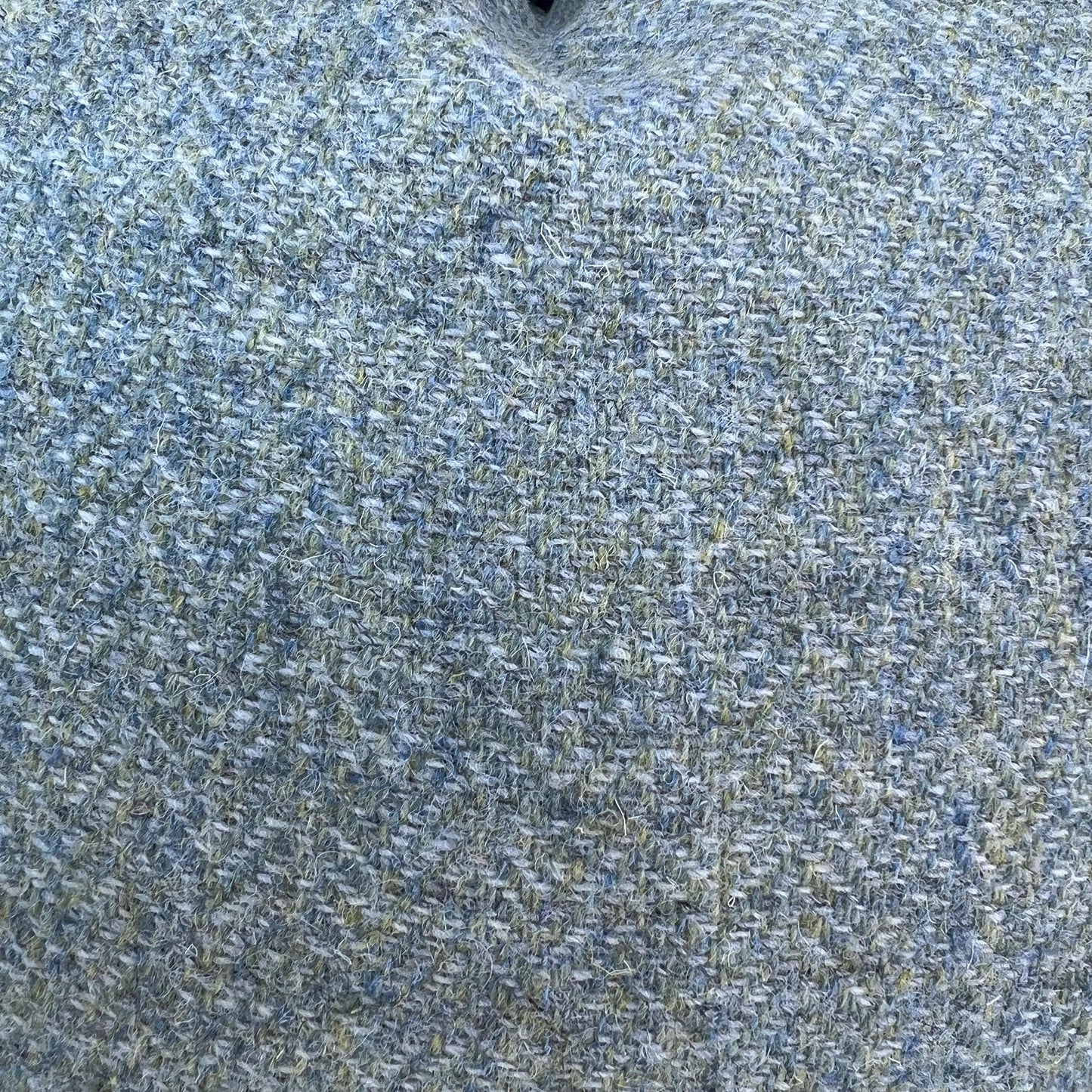 Harris Tweed Luxury Designer Soft Green Double Sided Fringe Wool Cushion Sofa Throw Pillow