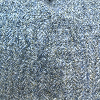 Harris Tweed Luxury Designer Soft Green Double Sided Fringe Wool Cushion Sofa Throw Pillow