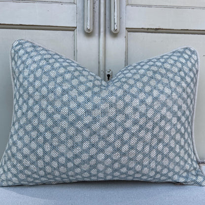 Cushions Made In Fermoie Wicker Luxury Designer Decorative Pale Blue Cotton Cushion Pillow Throw Cover