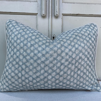 Cushions Made In Fermoie Wicker Luxury Designer Decorative Pale Blue Cotton Cushion Pillow Throw Cover