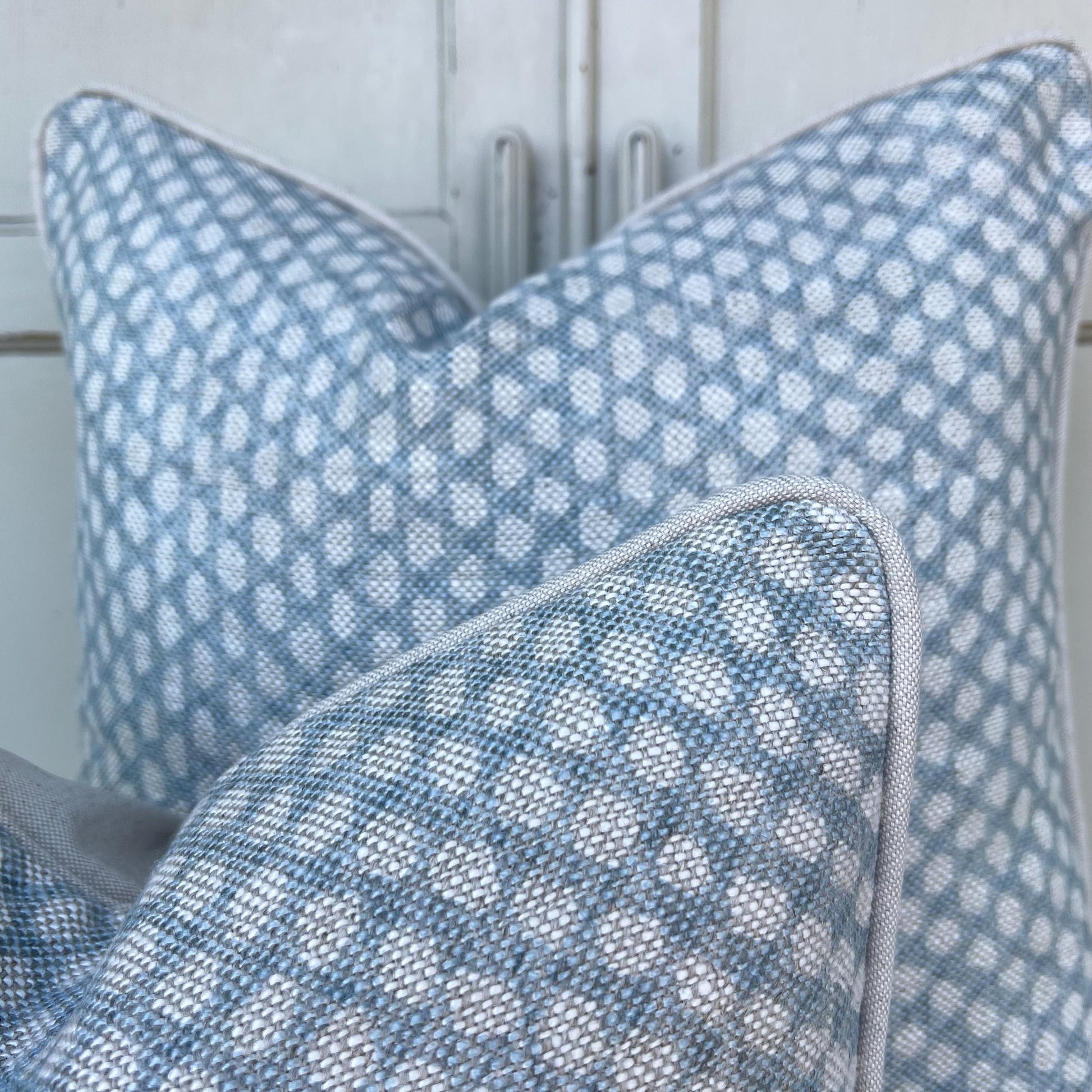 Cushions Made In Fermoie Wicker Luxury Designer Decorative Pale Blue Cotton Cushion Pillow Throw Cover