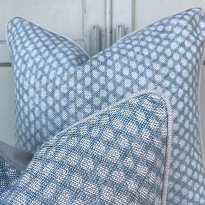Cushions Made In Fermoie Wicker Luxury Designer Decorative Pale Blue Cotton Cushion Pillow Throw Cover