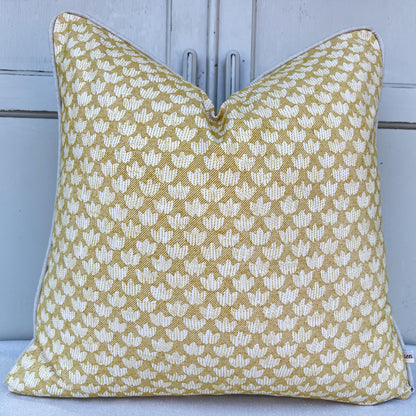 Cushions Made In Fermoie Eythorne Luxury Yellow Neutral Cotton Cushion Pillow Throw Cover