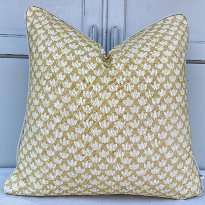 Cushions Made In Fermoie Eythorne Luxury Yellow Neutral Cotton Cushion Pillow Throw Cover