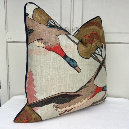 Mulberry Flying Ducks Sky Moss Luxury Designer Decorative Cushion Pillow Cover