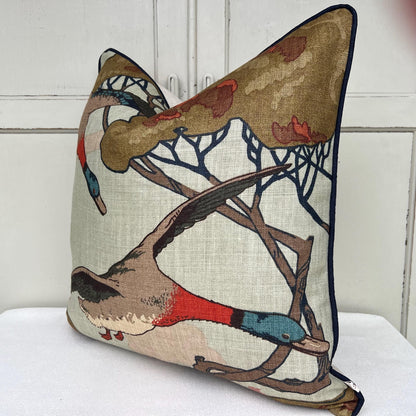 Mulberry Flying Ducks Sky Moss Luxury Designer Decorative Cushion Pillow Cover