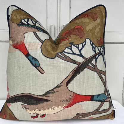 Mulberry Flying Ducks Sky Moss Luxury Designer Decorative Cushion Pillow Cover