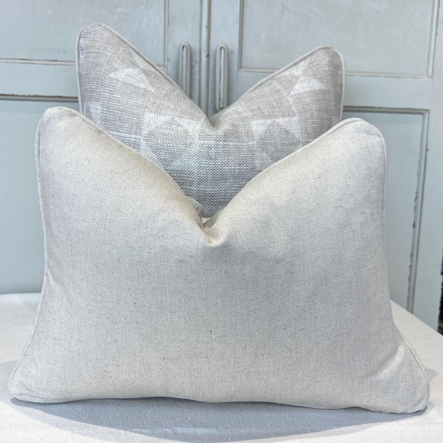 Cushions Made In Fermoie Flag Decorative Light Beige Neutral Linen Cushion Pillow Throw Cover