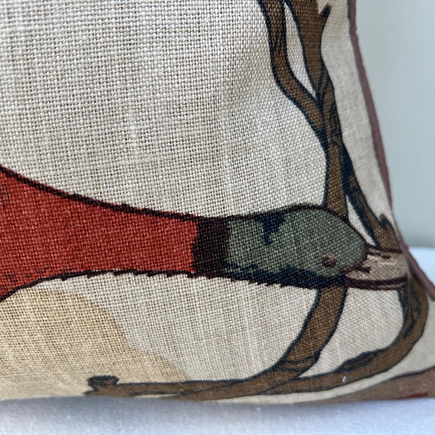 Luxury Designer Mulberry Flying Ducks Stone Brown Luxury Cushion Pillow Cover