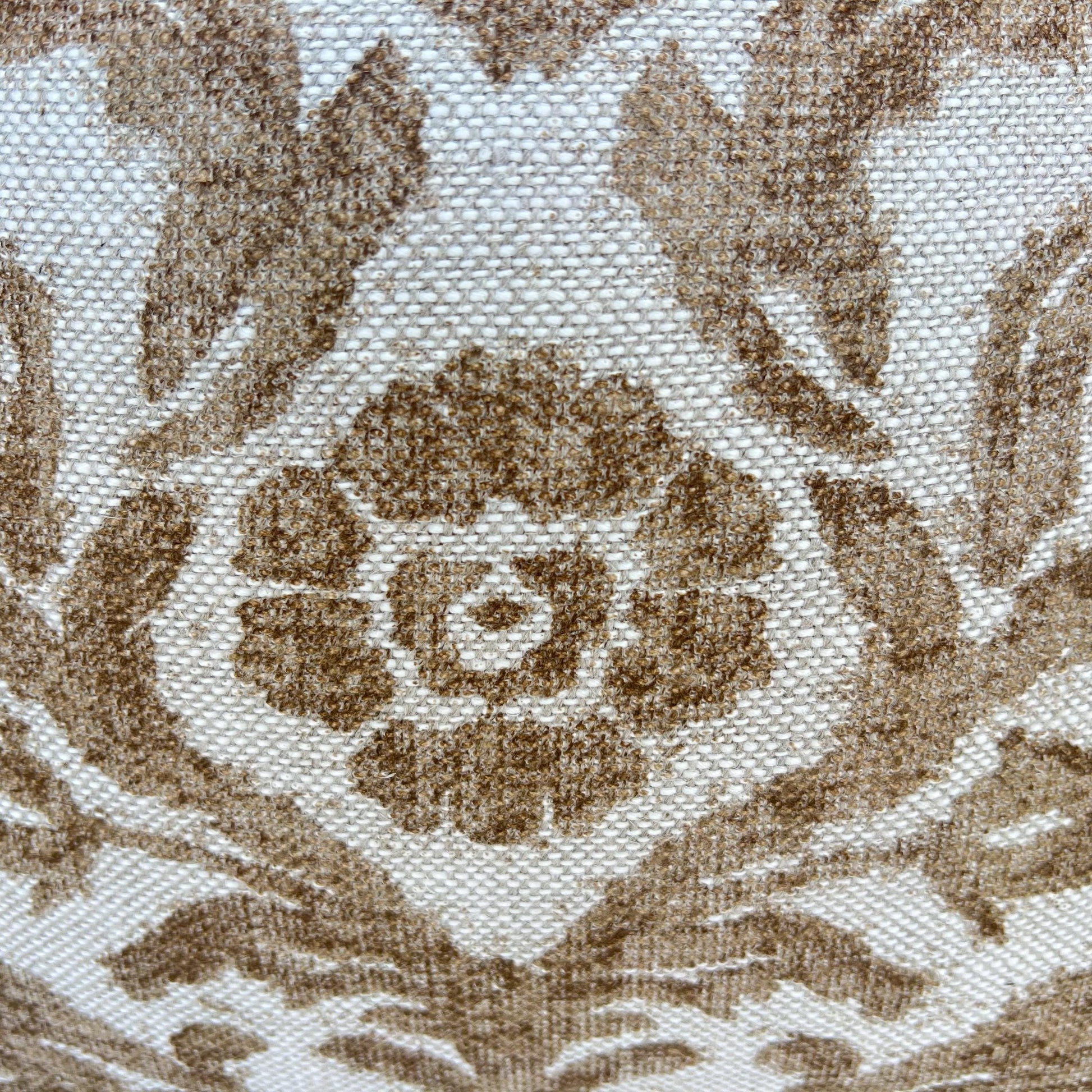Fermoie Marlborough Designer Brush Fringe Decorative Brown Linen Cushion Pillow Throw Cover