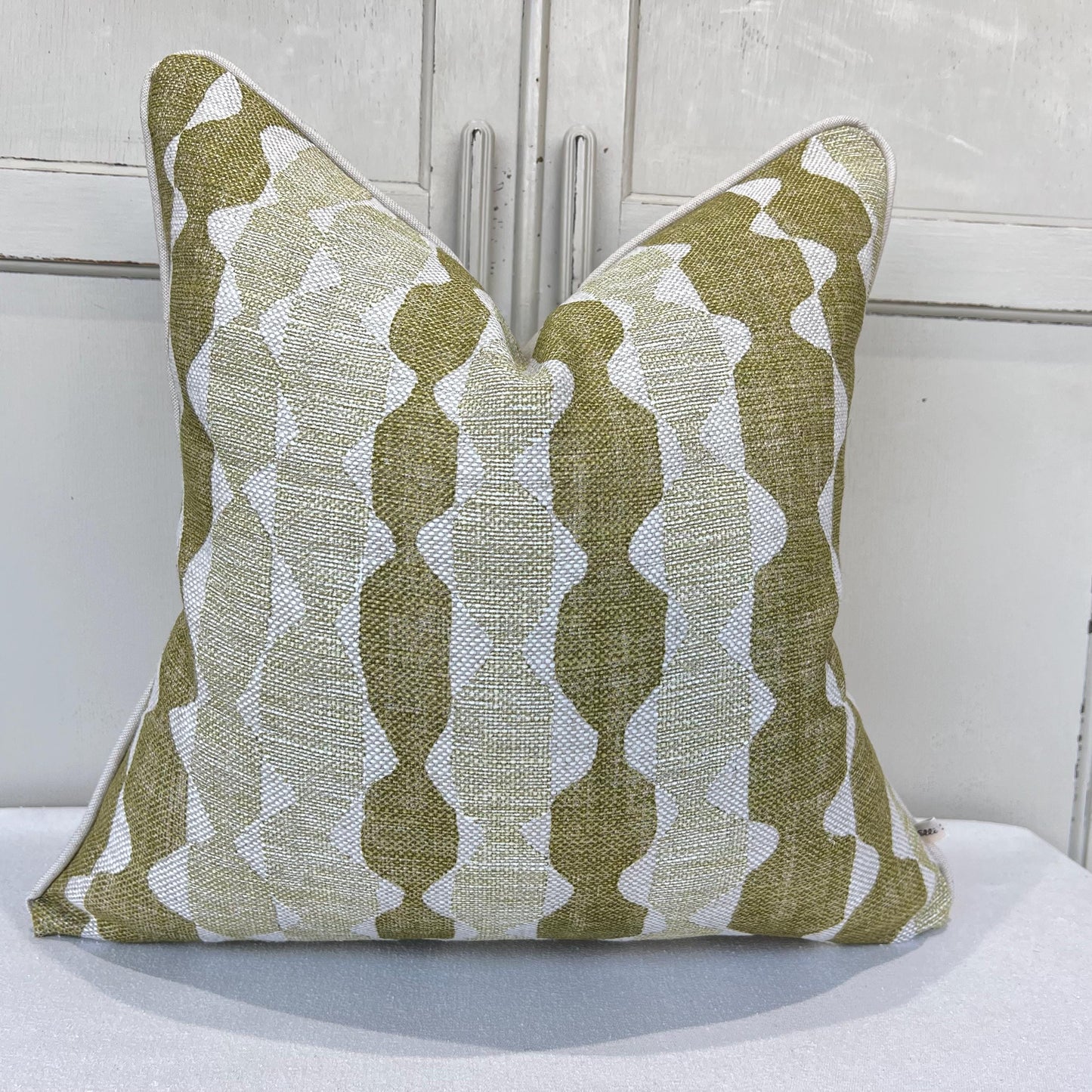 Fermoie Whittle Luxury Designer Decorative Green Linen Cushion Pillow Throw Cover