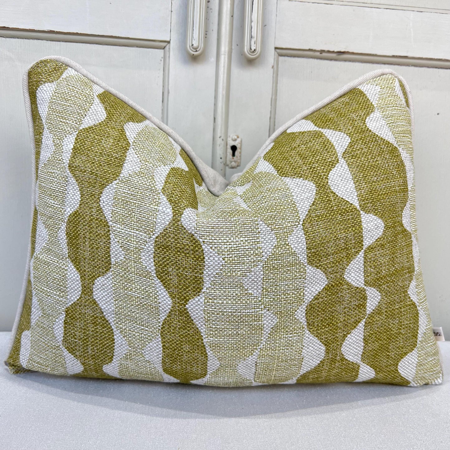 Fermoie Whittle Luxury Designer Decorative Green Linen Cushion Pillow Throw Cover