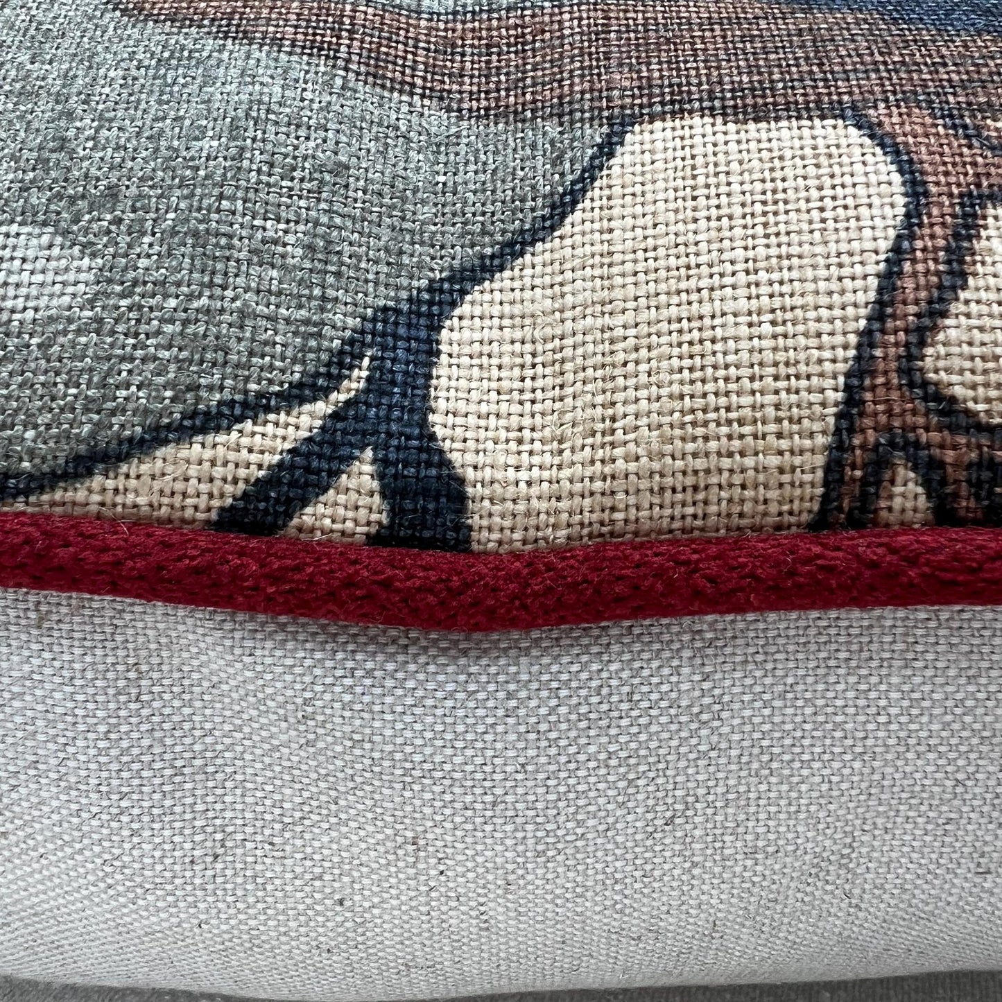 Mulberry Flying Ducks Lumbar Camel Grey Luxury Designer Decorative Cushion Pillow Cover