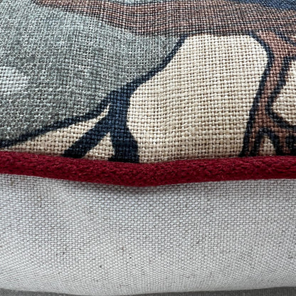 Mulberry Flying Ducks Camel Grey Luxury Designer Decorative Cushion Pillow Cover