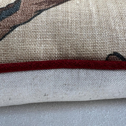 Mulberry Flying Ducks Lumbar Camel Grey Luxury Designer Decorative Cushion Pillow Cover