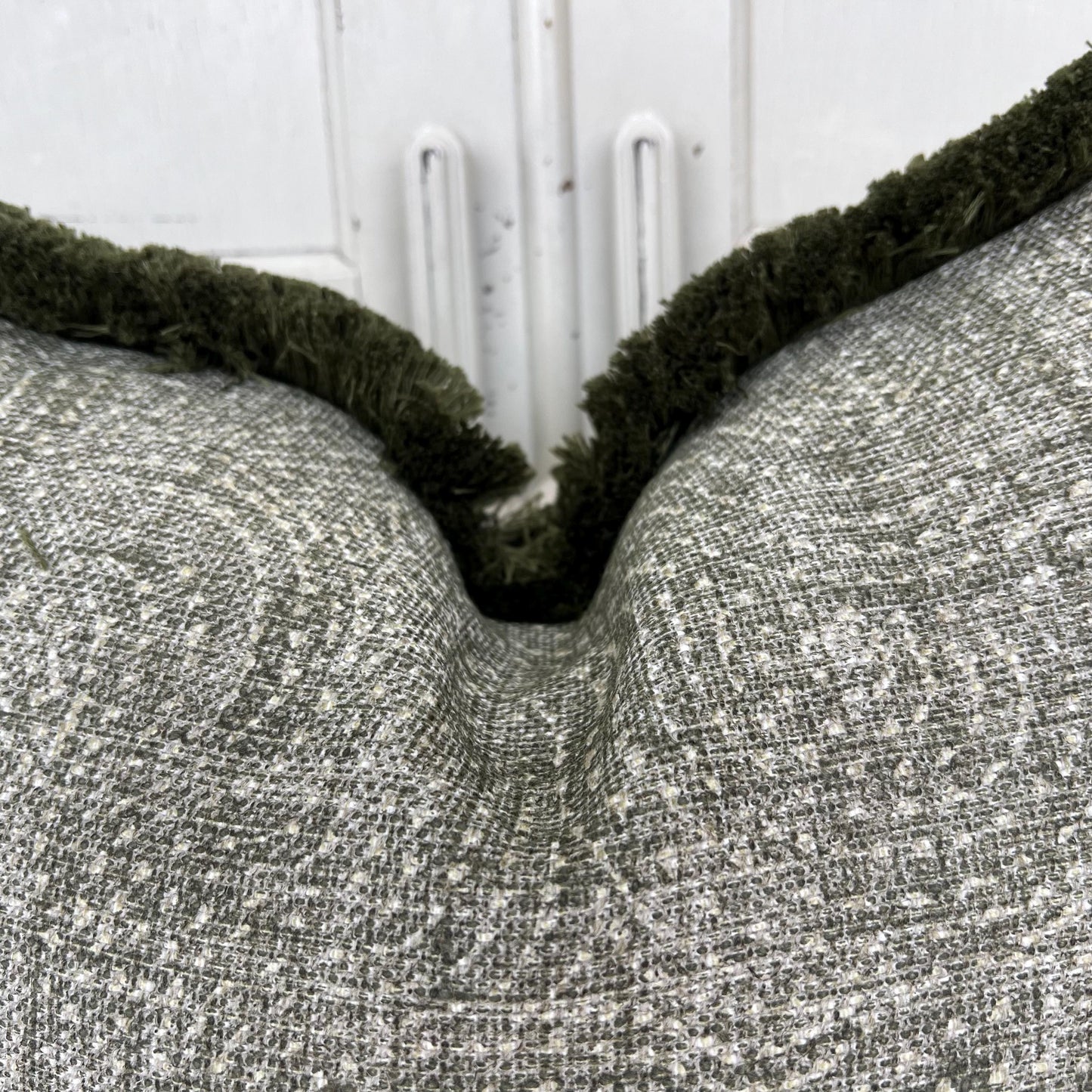 Fermoie Cloud Luxury Designer Decorative Olive Green Linen Cushion Pillow Throw Cover